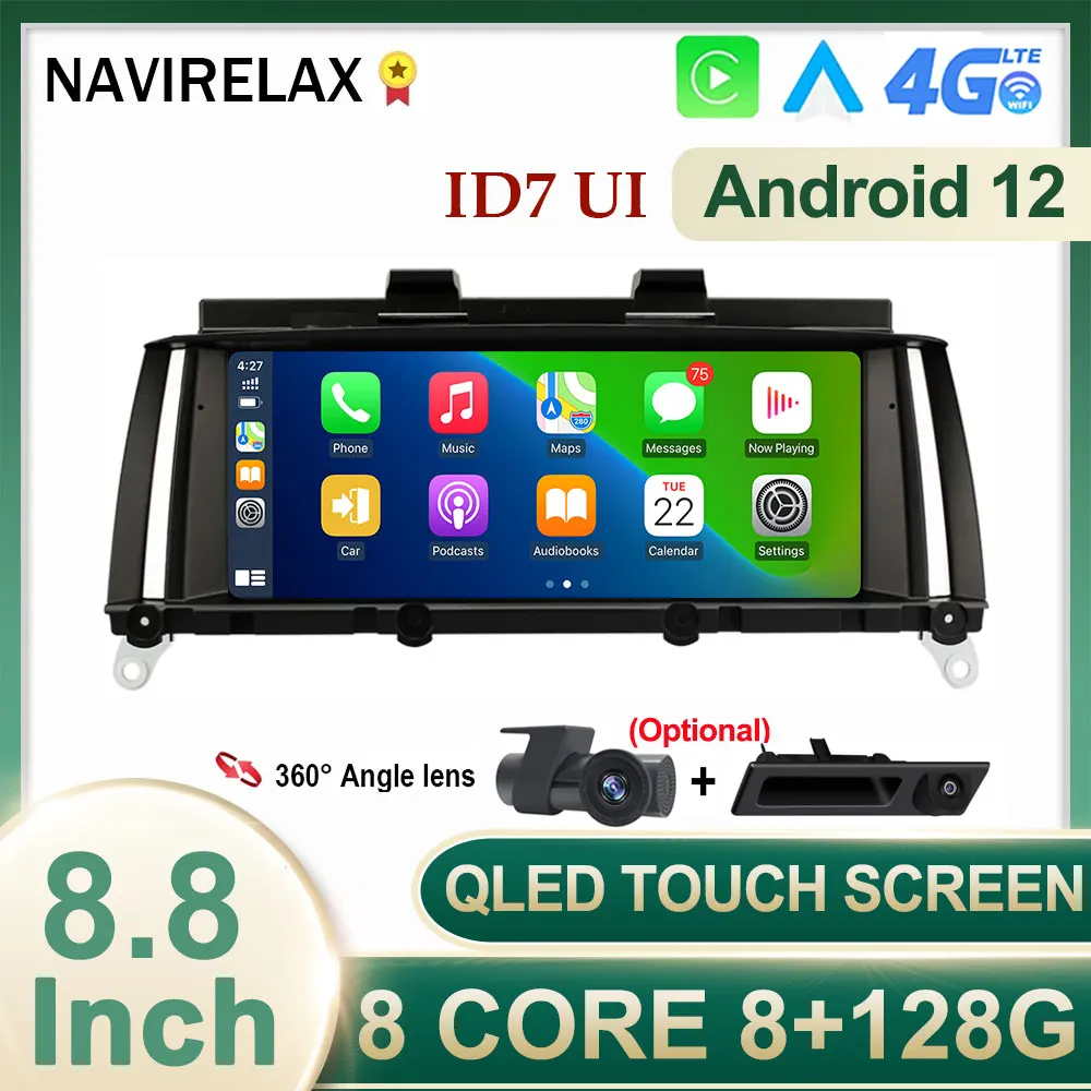 

8.8' Screen Android 12 Car Multimedia Player for BMW X3 F25 X4 F26 CIC NBT Autoradio Navigation Headunit GPS 4G Stereo IPS