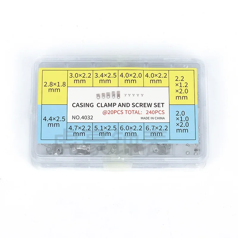 240 шт. 12 размеров корпус часов зажим крепежный адаптер винт для ETA 2824 2834 2826 2836