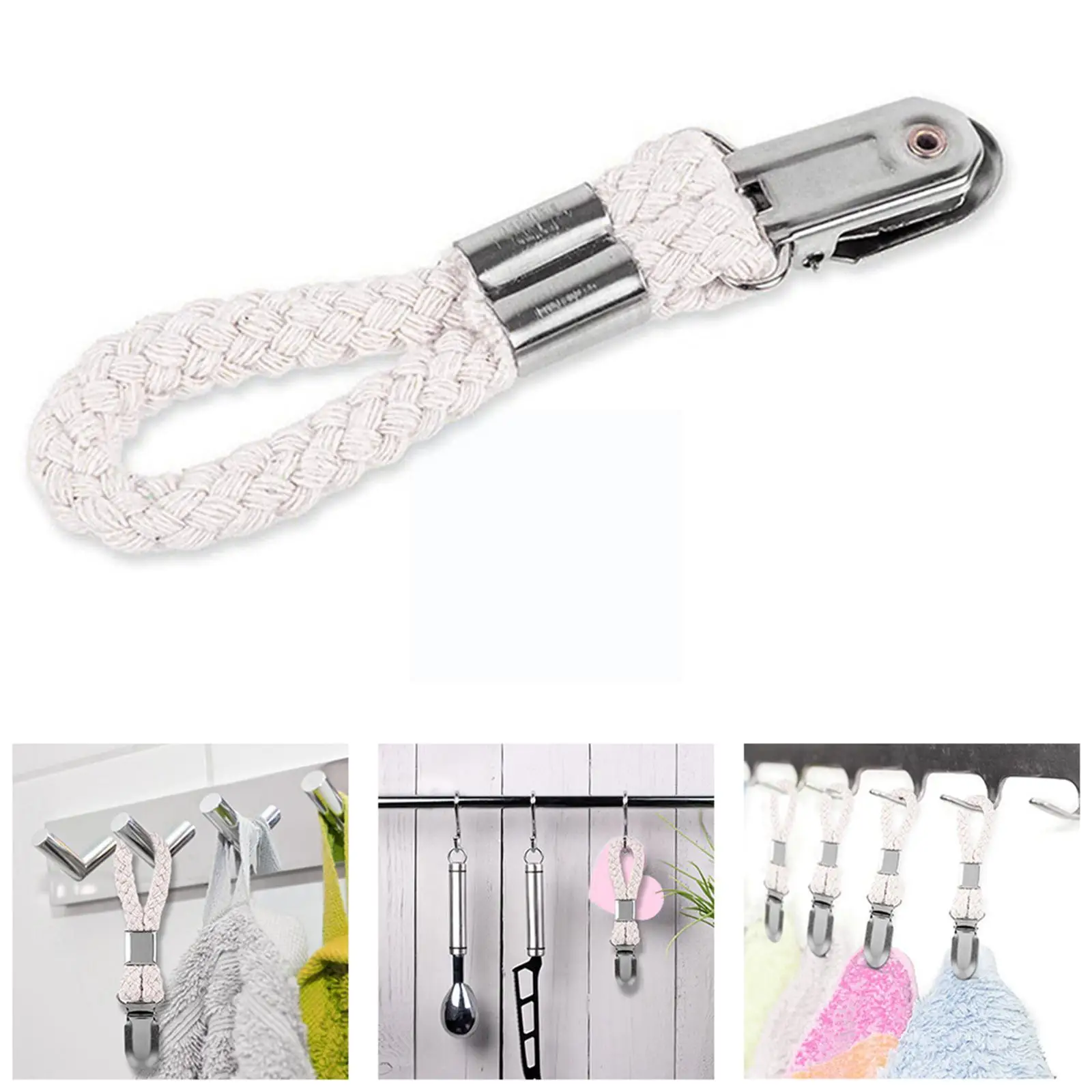

Towel Clip On Hooks Loops Metal Clothespins Hand Towel Bathroom Multipurpose Clothespin Clips Kitchen Hangers Home K1U2
