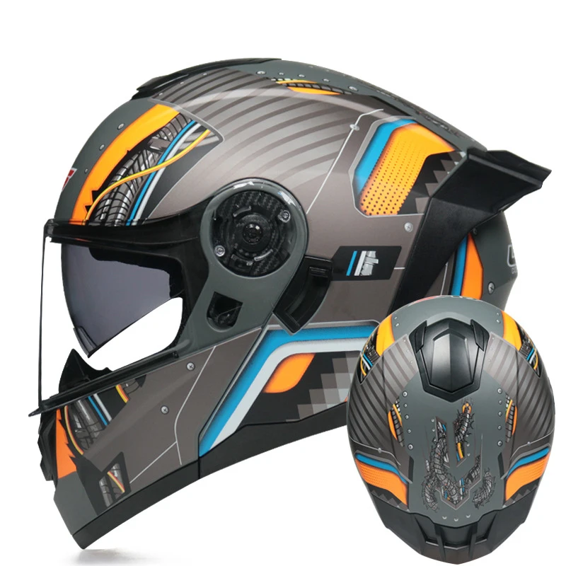 

Flip Up Motorcycle Helmet Full Face rbike Enduro Racing Tracker Casco Modular Crash Classic Capacete De Men