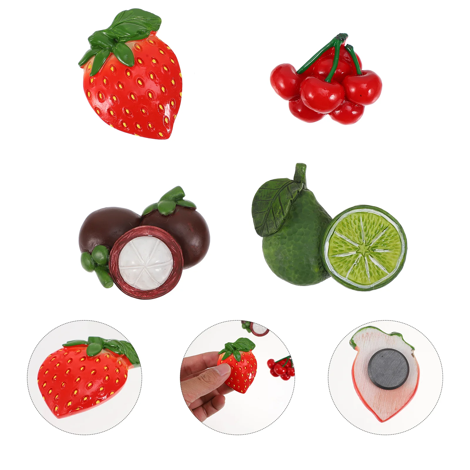 

Refrigerator Magnets Fruit Cute Magnet Fridge Cartoonsimulation 3D Mini Decorative Veggies Toddlersfruits Sticker Magnetic