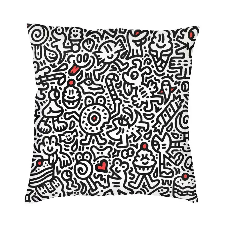 

Mr Doodle Graffiti Artist Pop Art Throw Pillow Case Decor Home Colorful Colors Indie Aesthetic Cushion Cover Pillowcase