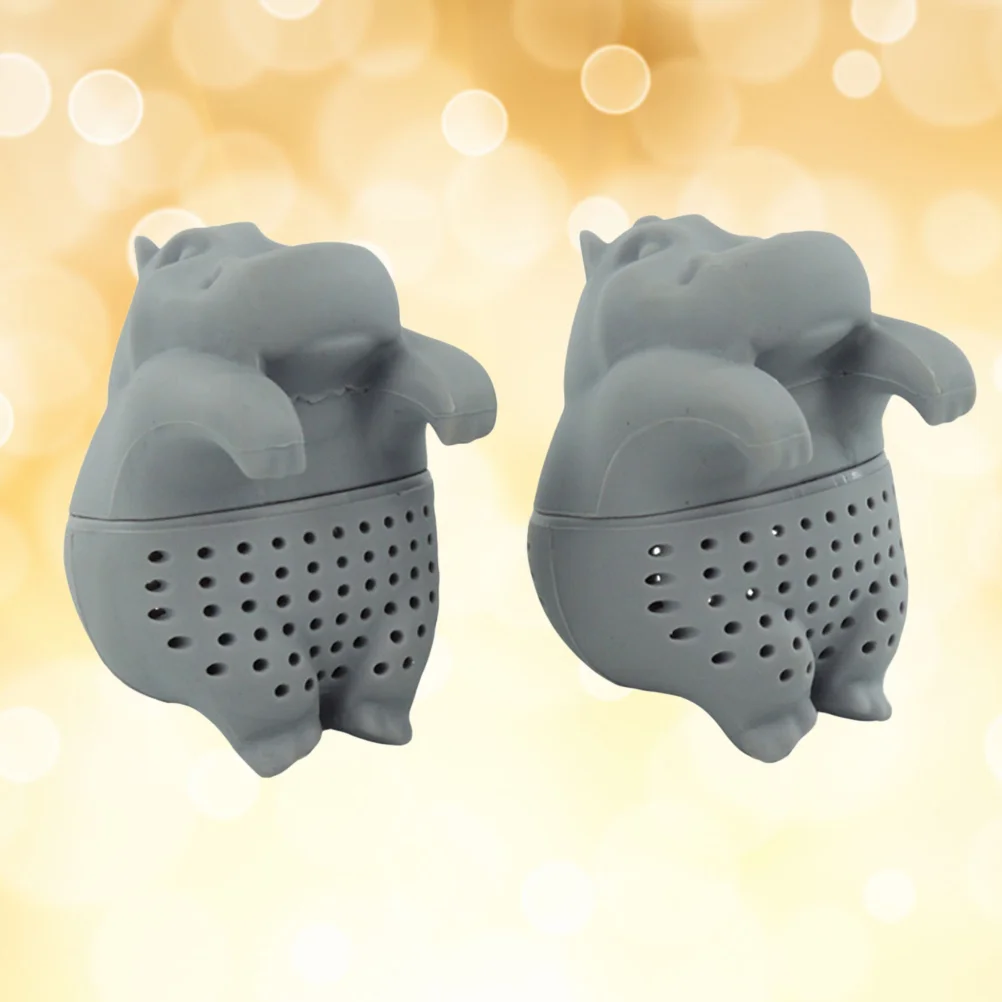 

Tea Loose Infuser Steeperstrainer Diffuser Silicone Leafstrainers Filteranimal Infusers Set Hippocute Filters Reusable Coffee