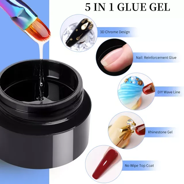 

PRETTY 5g Glitter Shining Painting Nail Gel Metallic Gel Nail Polish Nail Art Soak Off UV LED Gel Varnish Holographic Gel