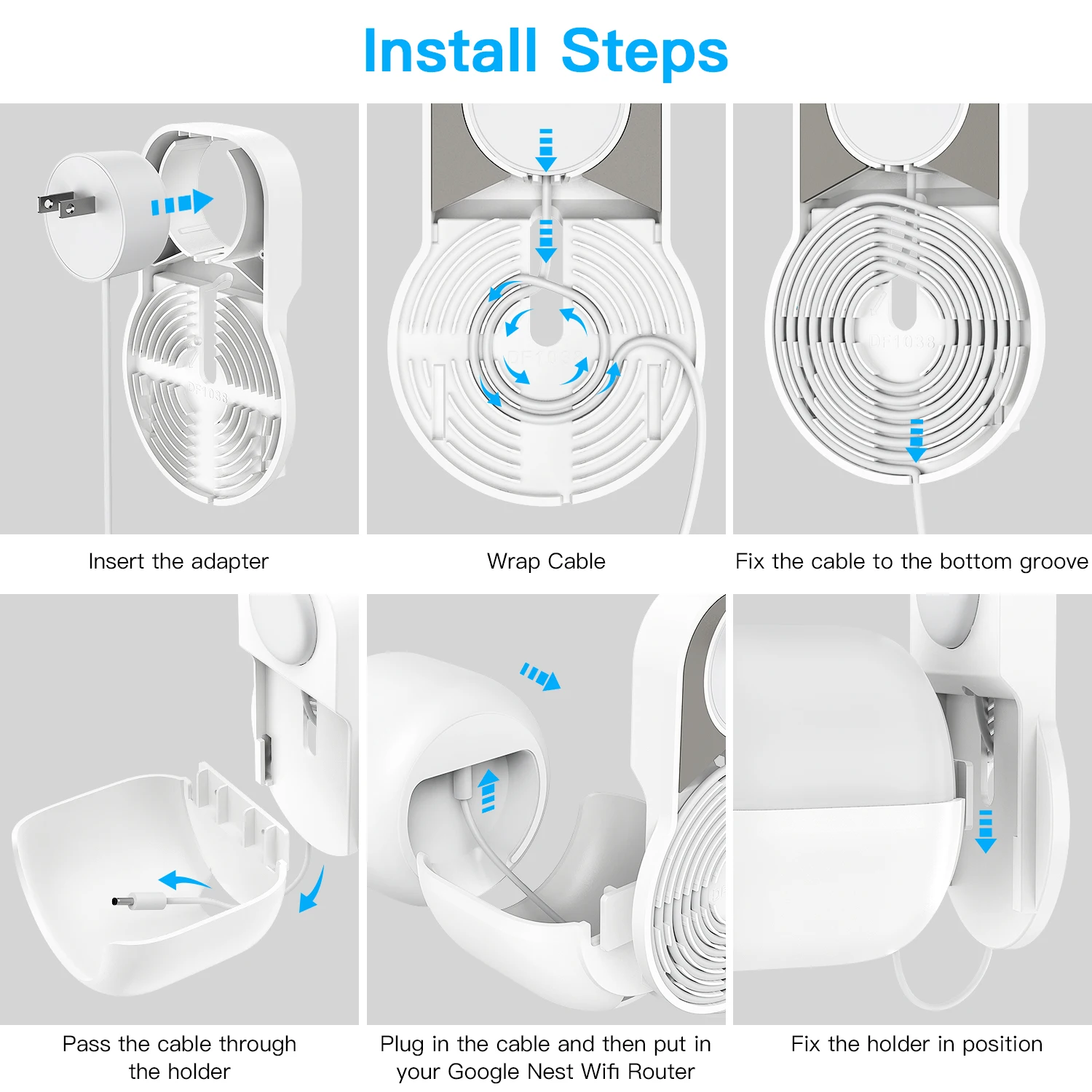 Настенный держатель для розеток 1/2/3 шт. подходит только роутеров Google Nest Wi-Fi легко