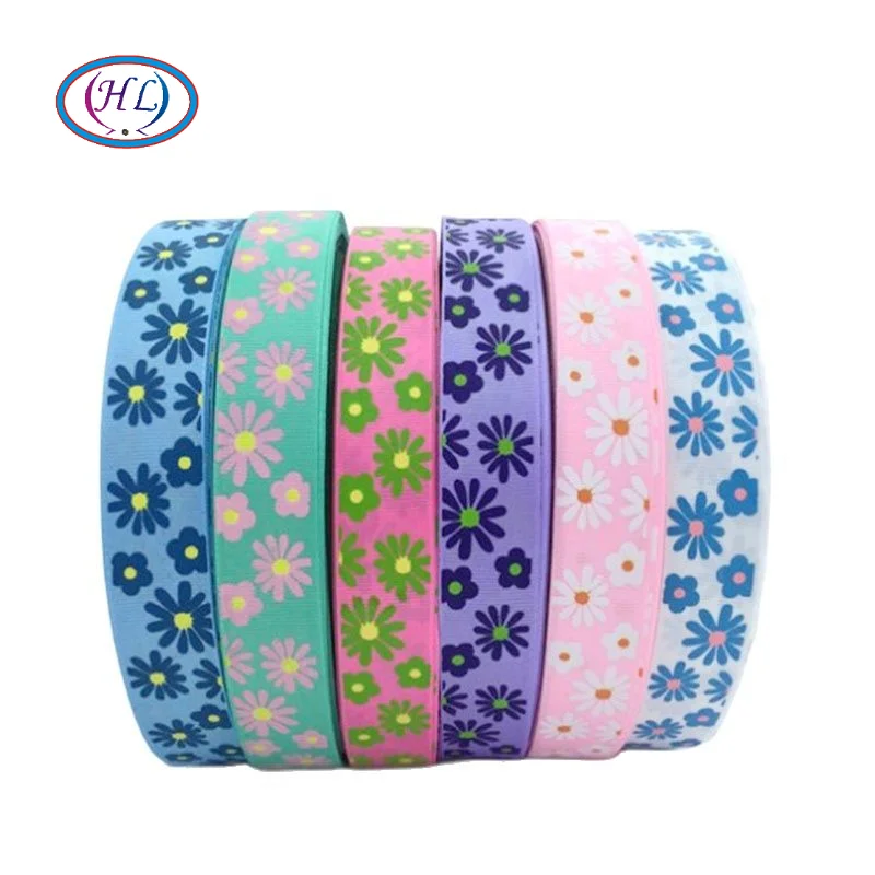 

HL 1" 10 Yards Printed Flowers Grosgrain Ribbons Wedding Party Decorative DIY Gift Box Wrapping Belt Making Hair Bows