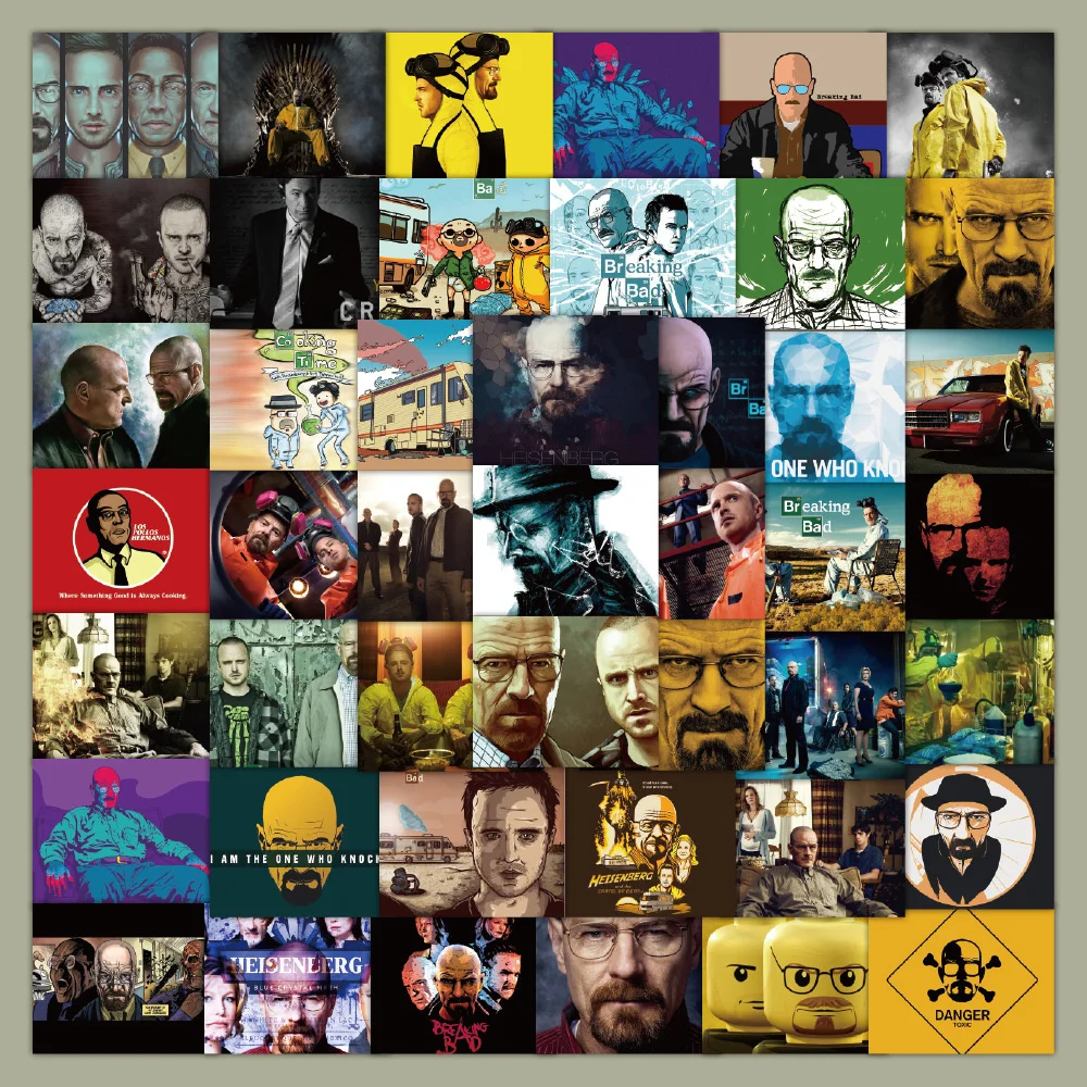 

10/30/50PCS American Drama Film Breaking Bad Graffiti Waterproof Sticker Personalized Decoration Water Cup RefrigeratorWholesale