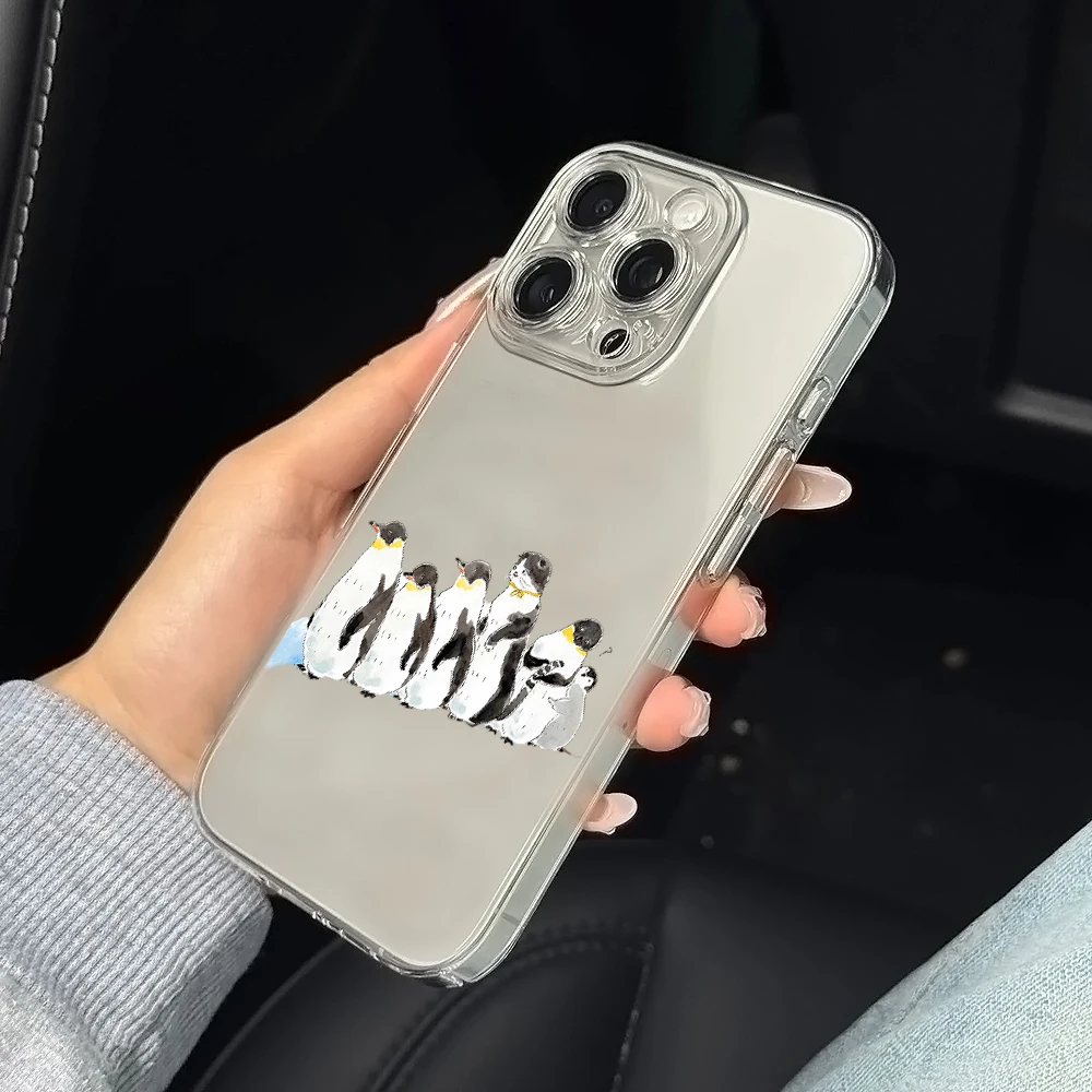 Силиконовый чехол с акварельным пингвином для iPhone 17 16 15 14 13 12 11 Pro Xs Max Air Mini 7 8 6 6s Plus SE 2020 2022 Cover (art.: 3920d2dd94202) - 3920d2dd94202