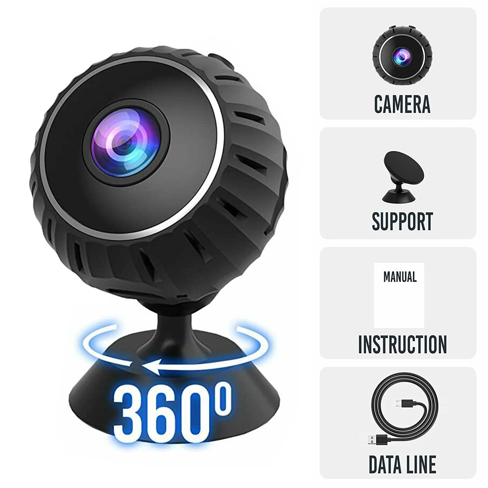 

1080P IP Wifi Camera 2.4GHz Indoor Surveillance Camera Baby Monitor Mini Cam Home Night Vision Security Webcam Motion Detection