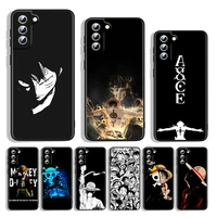 silicone cover japanese one piece for samsung s22 s21 s20 fe ultra s10e s10 s9 s8 s7 s6 edge plus black phone case