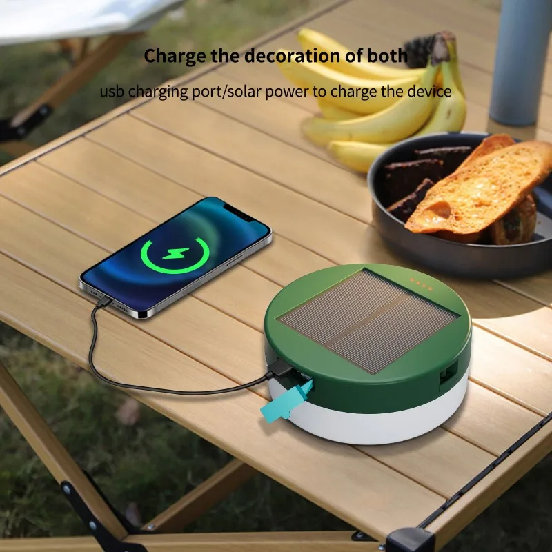 

Splash-proof Multi-function Light String Waterproof 5m Lamp String Camping Solar Strings Tent Atmosphere Light Usb Charging