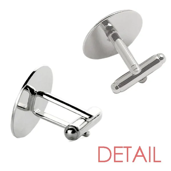 Круглые запонки-пуговицы с синей молекулярной структурой |