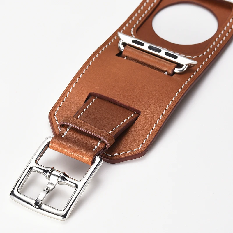 Strap for apple watch band 44mm 40mm 38MM 42mm Genuine leather wristband belt bracelet watchband iwatch serie 7 6 SE 5 4 3 Strap