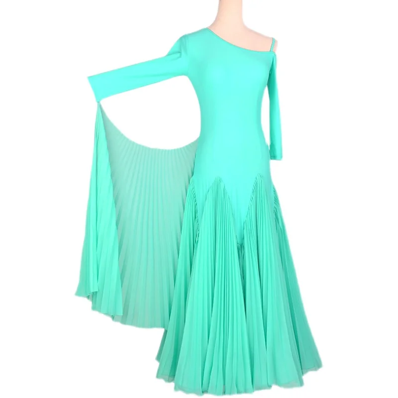 Стандартное бальное платье женский костюм на одно плечо для вальса фламенко