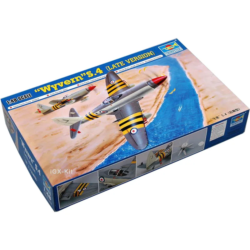 

Trumpeter 02820 1/48 Scale Weatland Wyvern S4 Late Fighter Aircraft Plane Plastic Assembly Model Building Kit Toy Gift