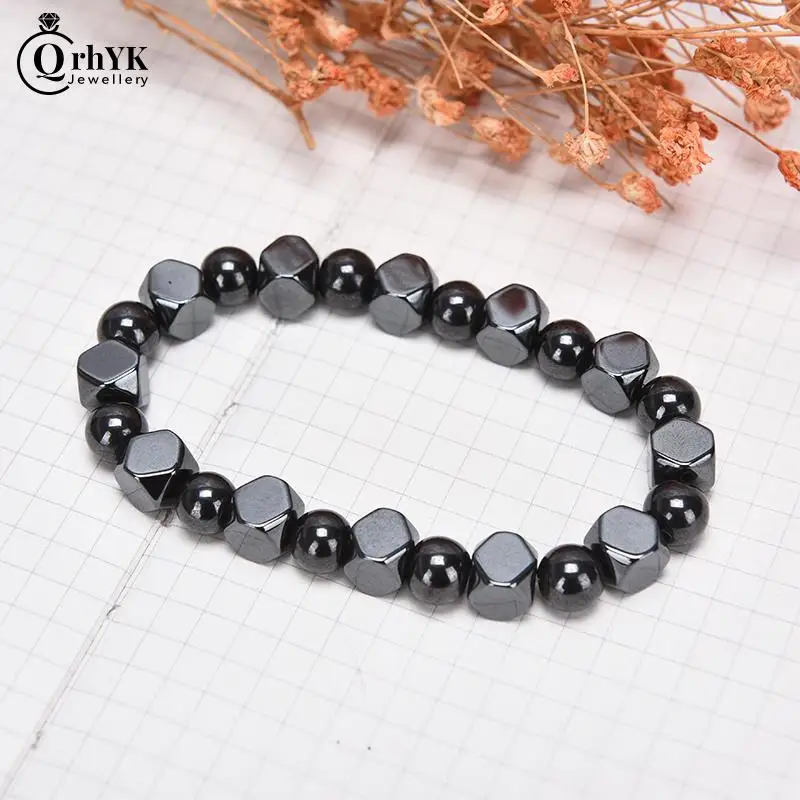 Women Natural Black Obsidian Hematite Stone Tiger Eye Beads Bracelets Men Magnetic Promote Circulation Health Protection Jewelry | Украшения