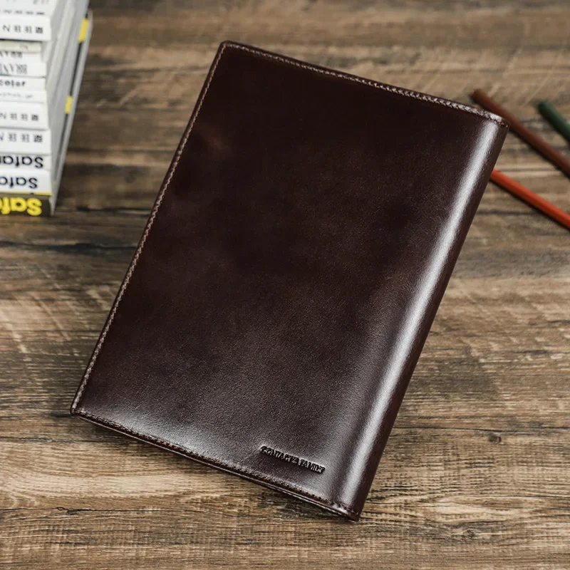 Чехол-книжка из натуральной кожи с держателем для ручек