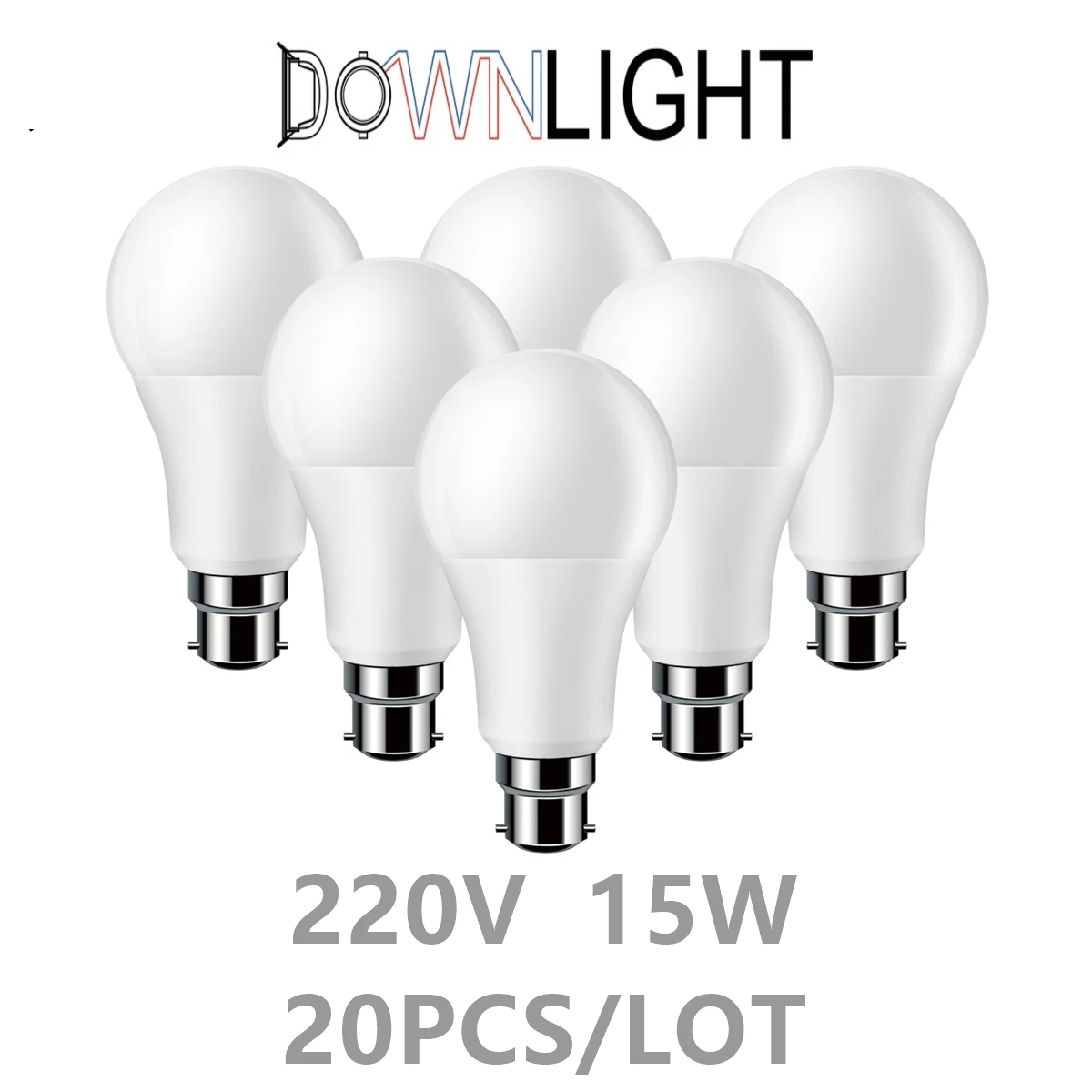 20PCS Factory direct LED bulb lamp 220V 15W 18W E27 B22 high power high lumen is suitable for kitchen, living room and office
