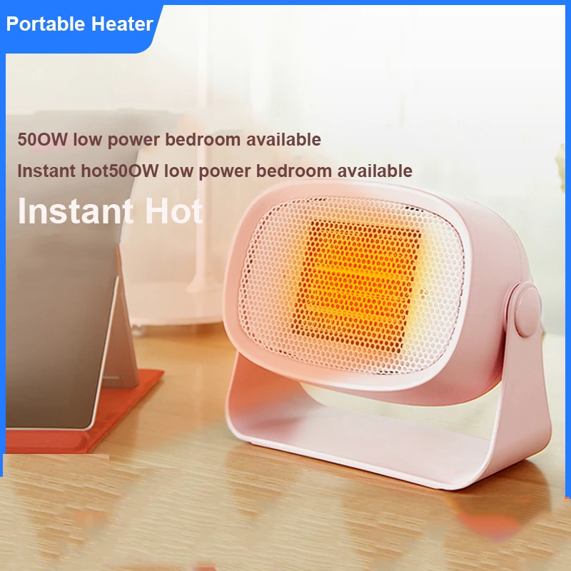 

500W Mini Heater Desktop Portable Heater For Room Low Consumption Electric Heater Radiator Fans Central Heating Home Appliances