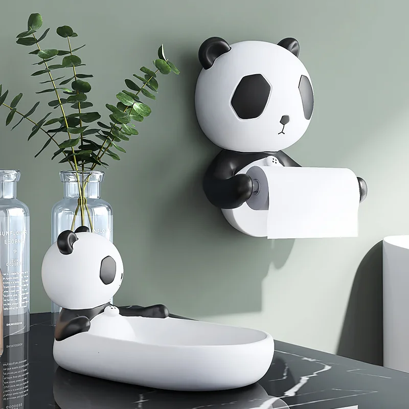 

Подвеска в виде панды для украшения стен, креативное украшение для туалета и ванной, полотенце для лица, аксессуары для дома