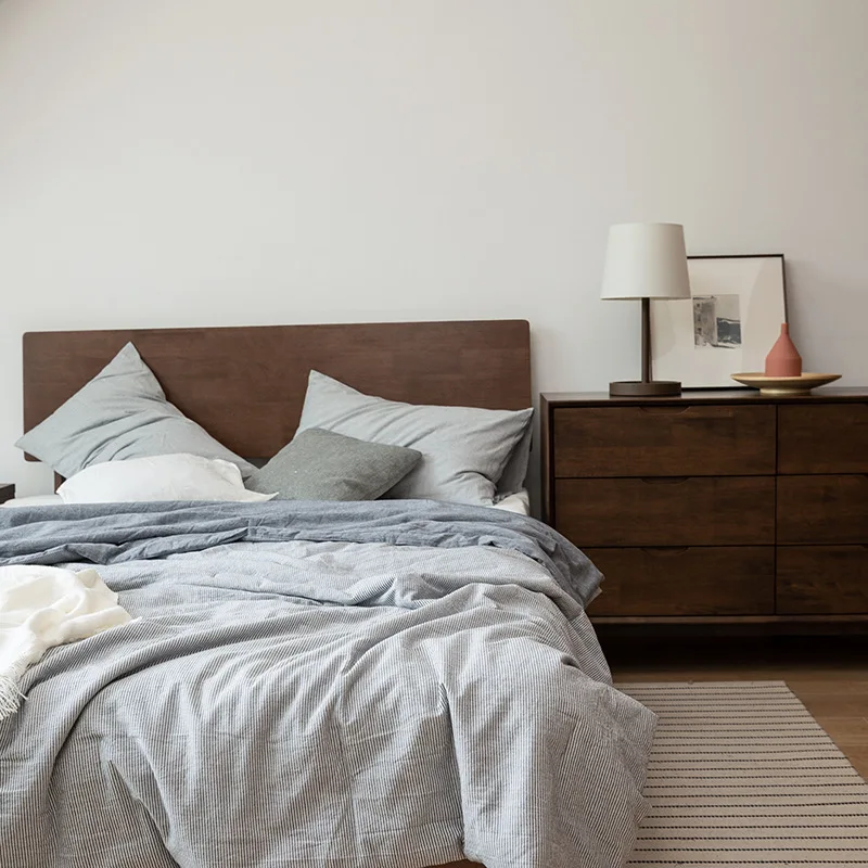 

DUOFEIYA Односпальное хлопковое одеяло в полоску