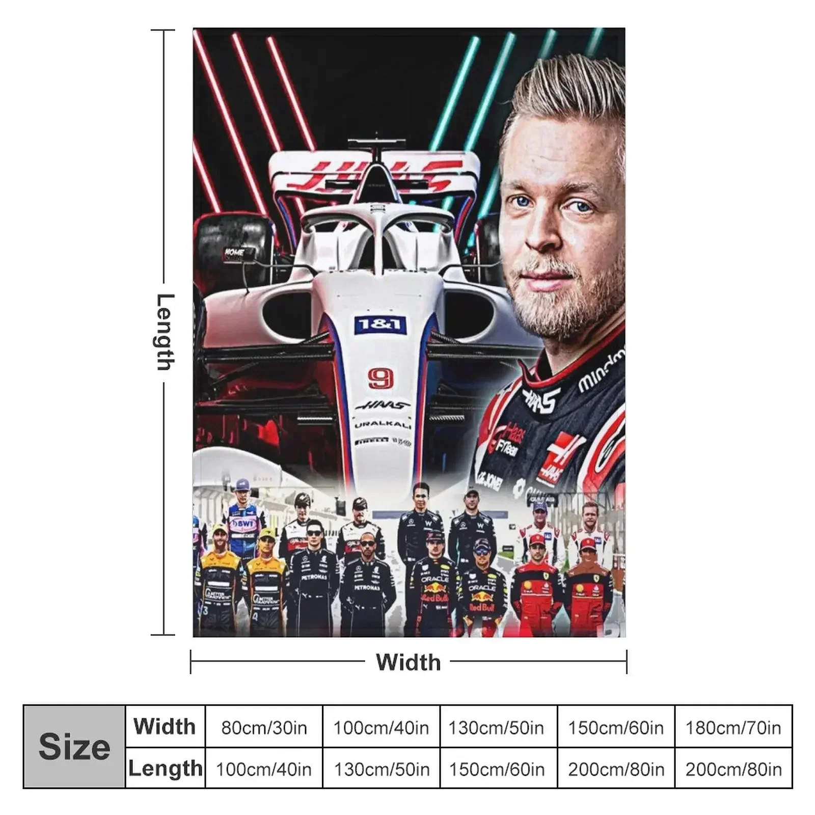 Kevin magnussen плед одеяло многоцелевое искусство