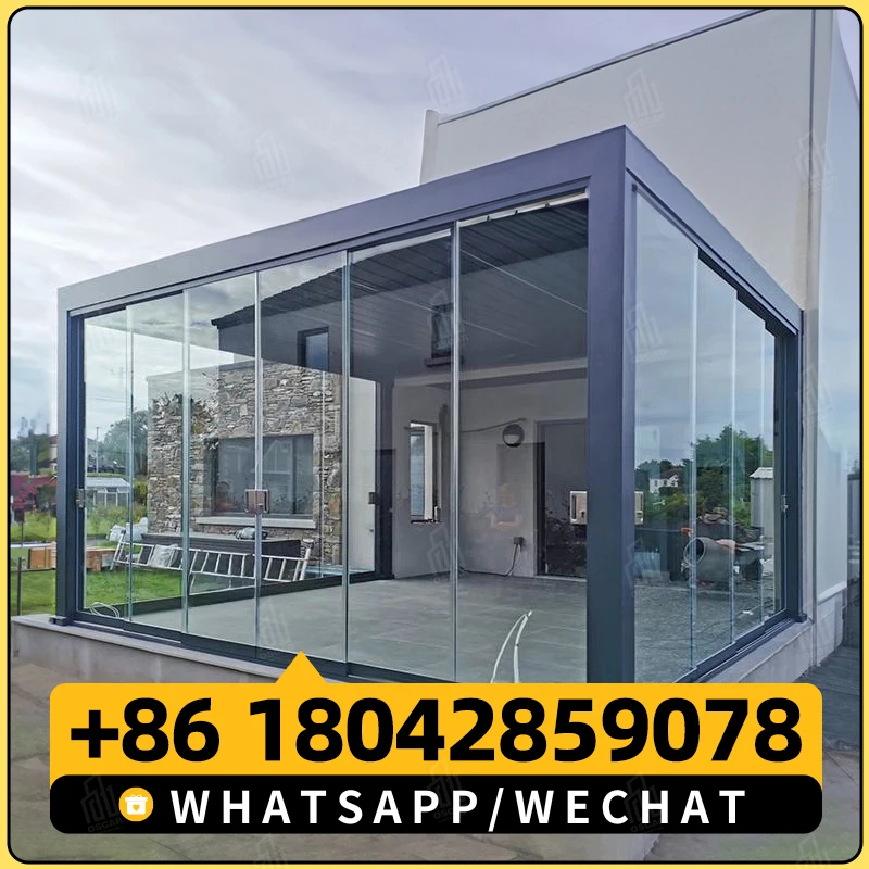 Открытый патио балкон ветрозащитные и водонепроницаемые рулонные жалюзи с