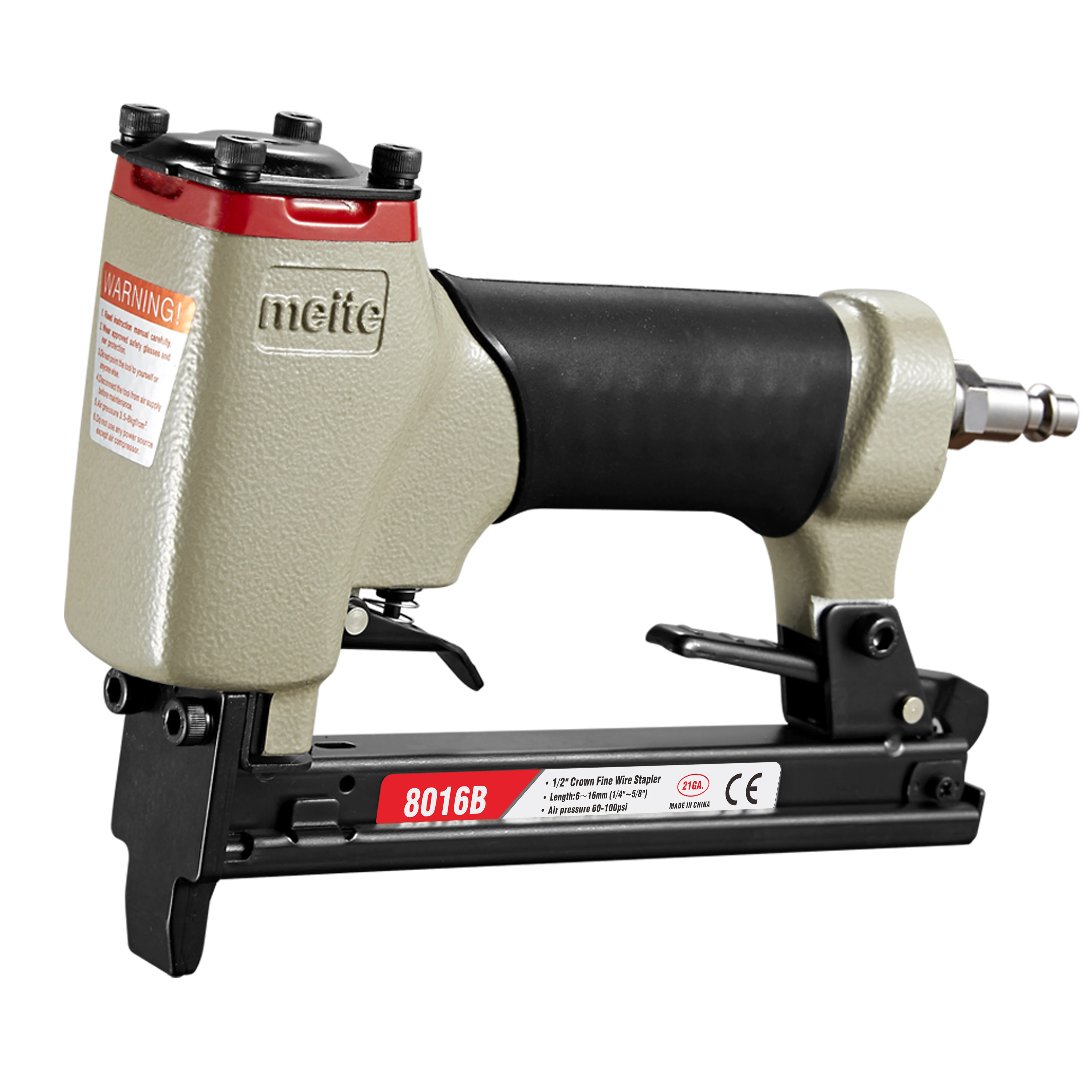 

8016B Pneumatic Upholstery Stapler Air Staple Gun, Uses 21 Gauge 80 Series