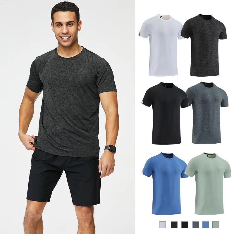 Men Running Shirts Soccer Shirts Jersey Sportswear Running T-Shirts Quick Dry Compression Sport T-Shirts Fitness Gym
