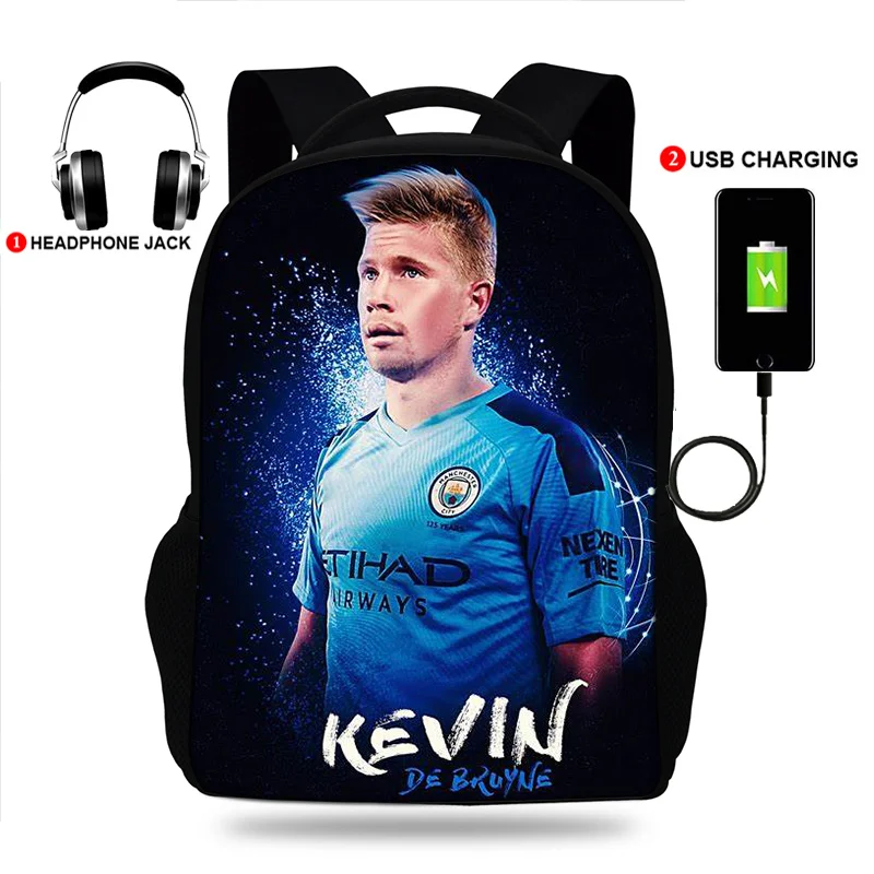 

School Bags 3D Print Kids Backpack Schoolbag Kevin De Bruyne Print Bookbags For Teenager Girls Boys Children Book Bag