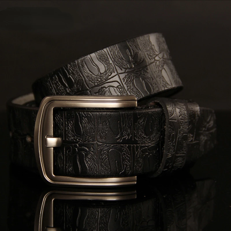 Genuine Leather Strap Luxury Famous Brand Crocodile Pin Buckle Ceinture Homme Designer Belts Men High Quality Male Belt