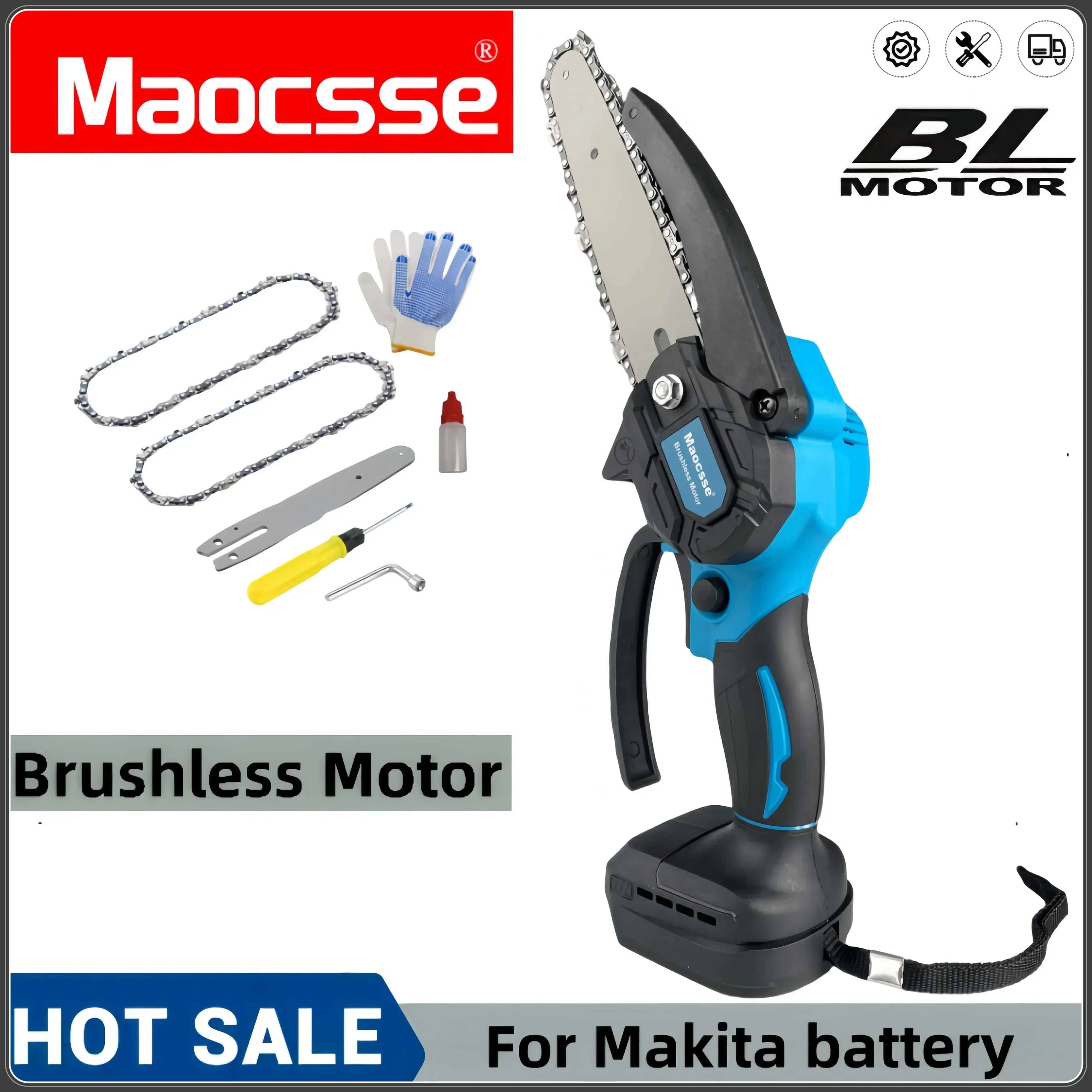 Бесщеточная бензопила Makita 18 В маленькая ручная электрическая 6-дюймовая