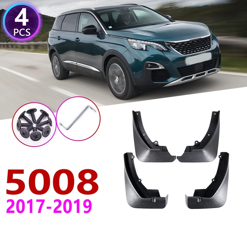 4 шт. передние и задние Автомобильные Брызговики для Peugeot 5008 2017 2018 2019