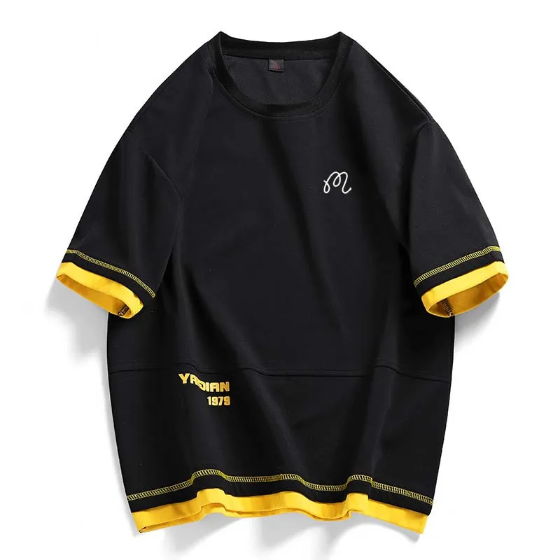 Golf Shirt Wear For Men Malbon Clothing Poloshirt Men's Summer Round Neck T-shirt Solid Color Loose Casual Business Sports