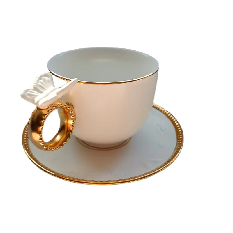 Высококачественная Белая рельефная Золотая трехмерная бабочка в европейском