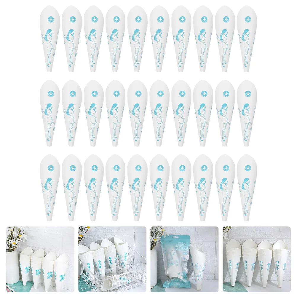 

30 Pcs Paper Urinal Outdoor Pee Funnel Disposable Waterproof Convenient Urination Device Travel Urine Ladies Miss