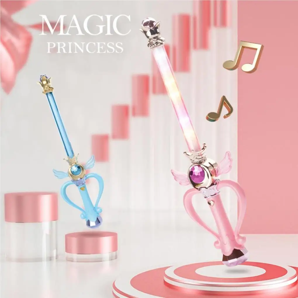 

LED Electric Flash Glowing Wand Glow Musical Sticks Girls Pretend Fairy Action Props Toys Party Favors Birthday