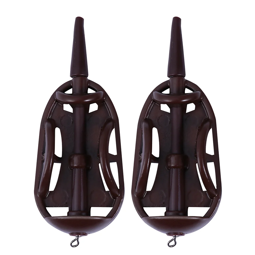 

2 Pcs Bream Tackle Cage Carp Fishing Tackle Bait Cage Fish Fishing Gear Inline Method Feeder