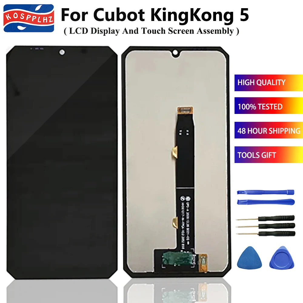 

Original For Cubot KingKong 5 LCD Display + Touch Screen Assembly Replacement 6.09" LCD For Cubot King Kong 5 Front Glass + Glue