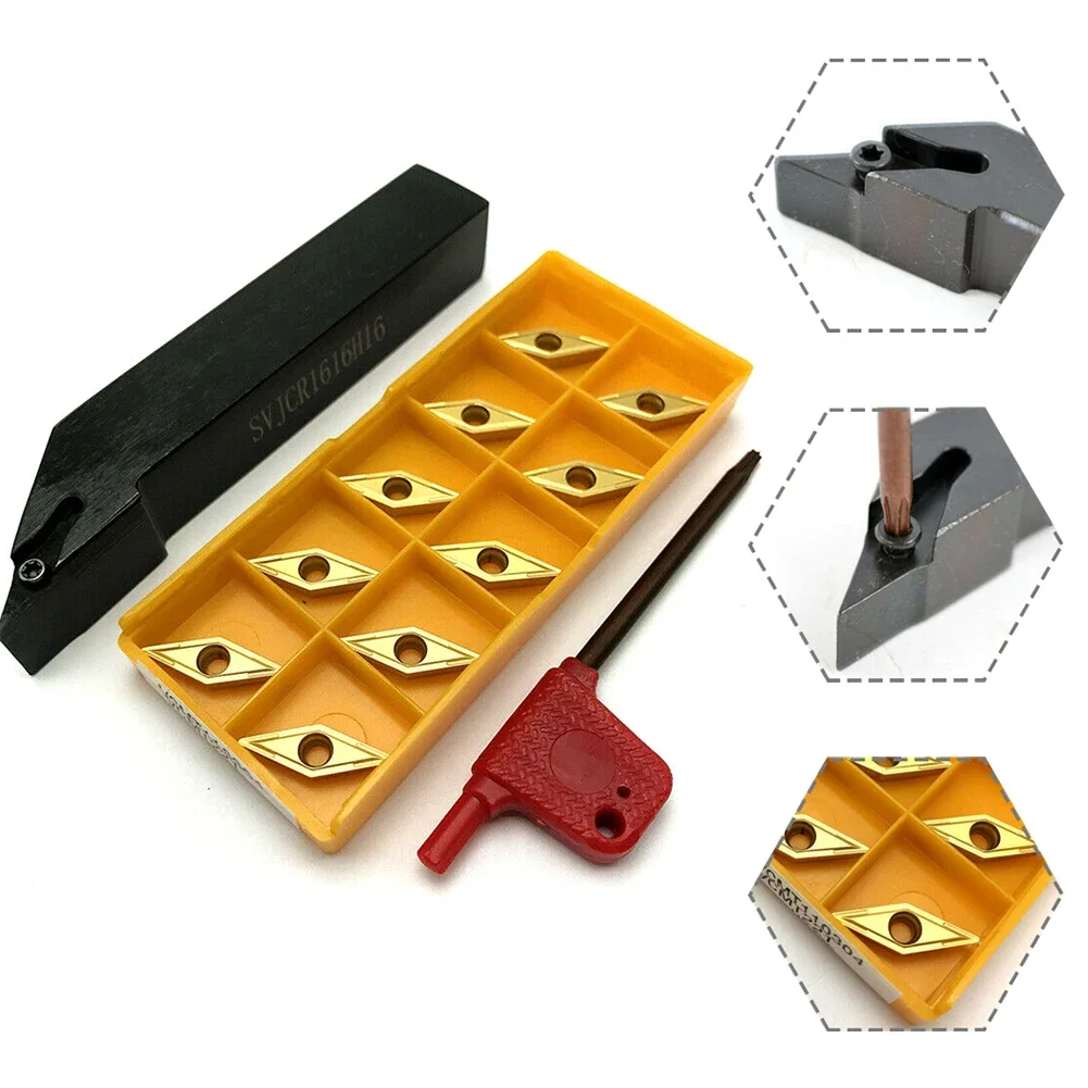 Ручной держатель для токарного инструмента VCMT160404 VCMT331 SVJCR1616H16 диаметр хвостовика