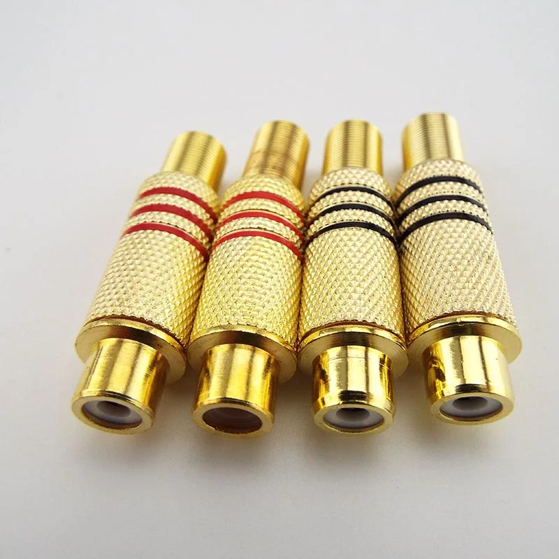 

6pcs/lot Gold Plated RCA Female Connector Plug Audio Video Jack Adapter Connectors Solder Type for RCA Cable