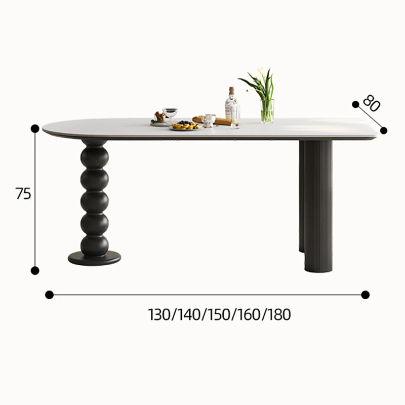 Французский винтажный обеденный стол из массива дерева итальянский минимализм