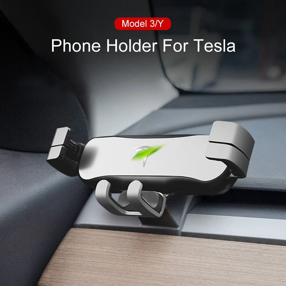 

Car Phone Holder For Tesla Model 3 Y 2021 Car Mobile Phone Holder Air Outlet Mount GPS Smart Phone Bracket Car Accessories