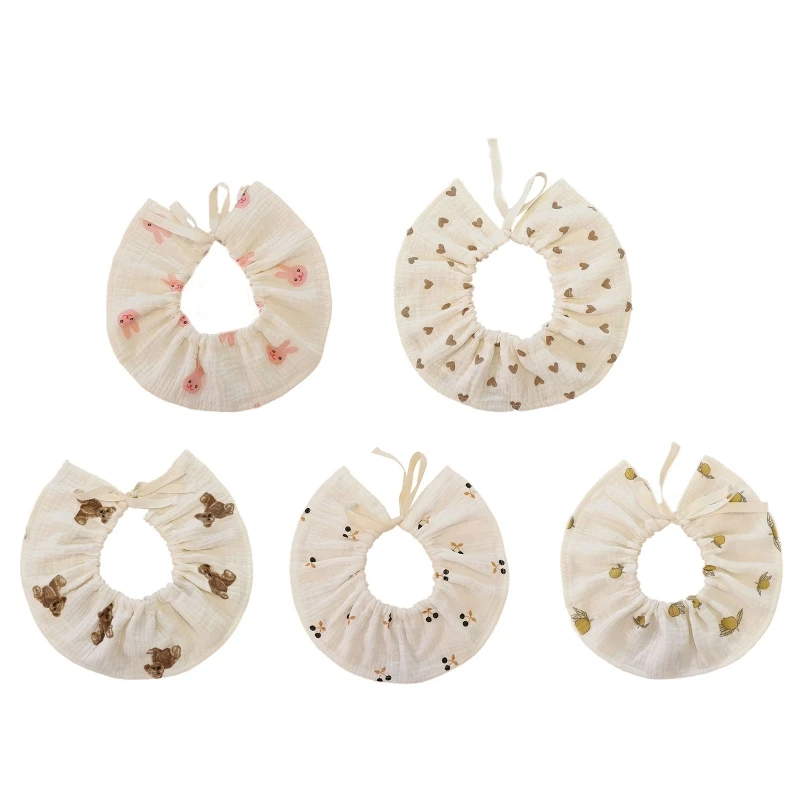 

Мягкое хлопковое слюнявчик в форме цветка с рисунком из мультфильма дышащий фартук банданы для новорожденных ткань для кормления новорожд...