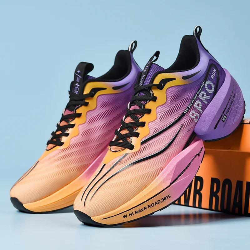 Tennis Training Shoes Men Marathon Racing Full Length Carbon Plate Running Outdoor Comfortable Non-slip Casual Sneakers