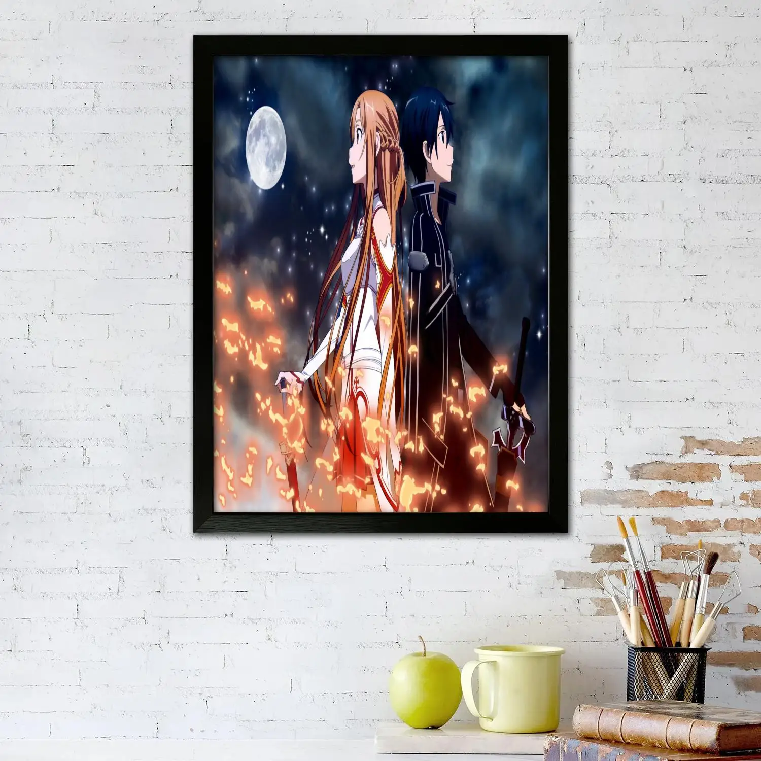 Мистецтво меча онлайн холст художественный постер настенная живопись печать