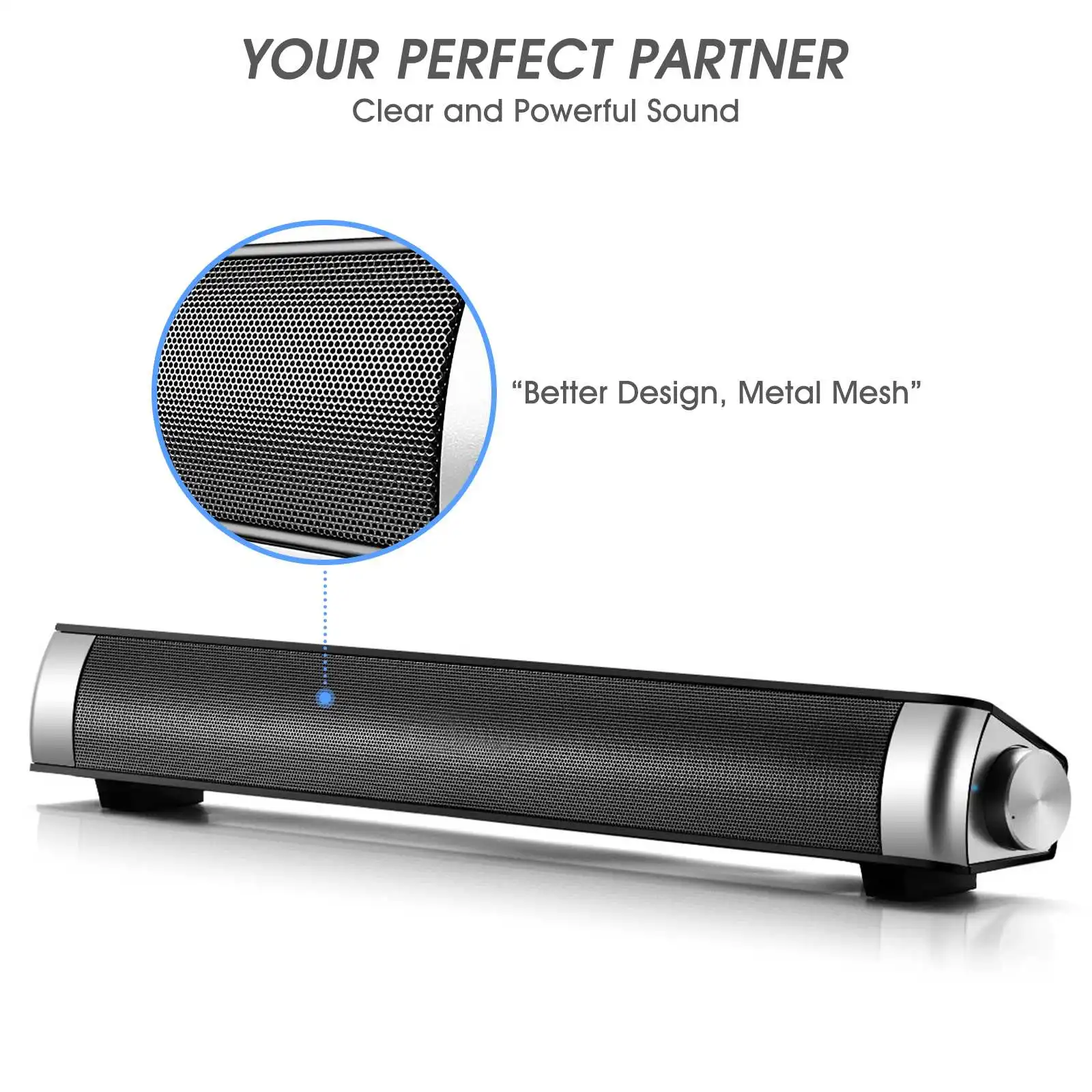 

Sound Bar Wired and Wireless Home Surround SoundBar for PC Theater TV Speaker For Desktop Computer USB Powered Computer Speaker
