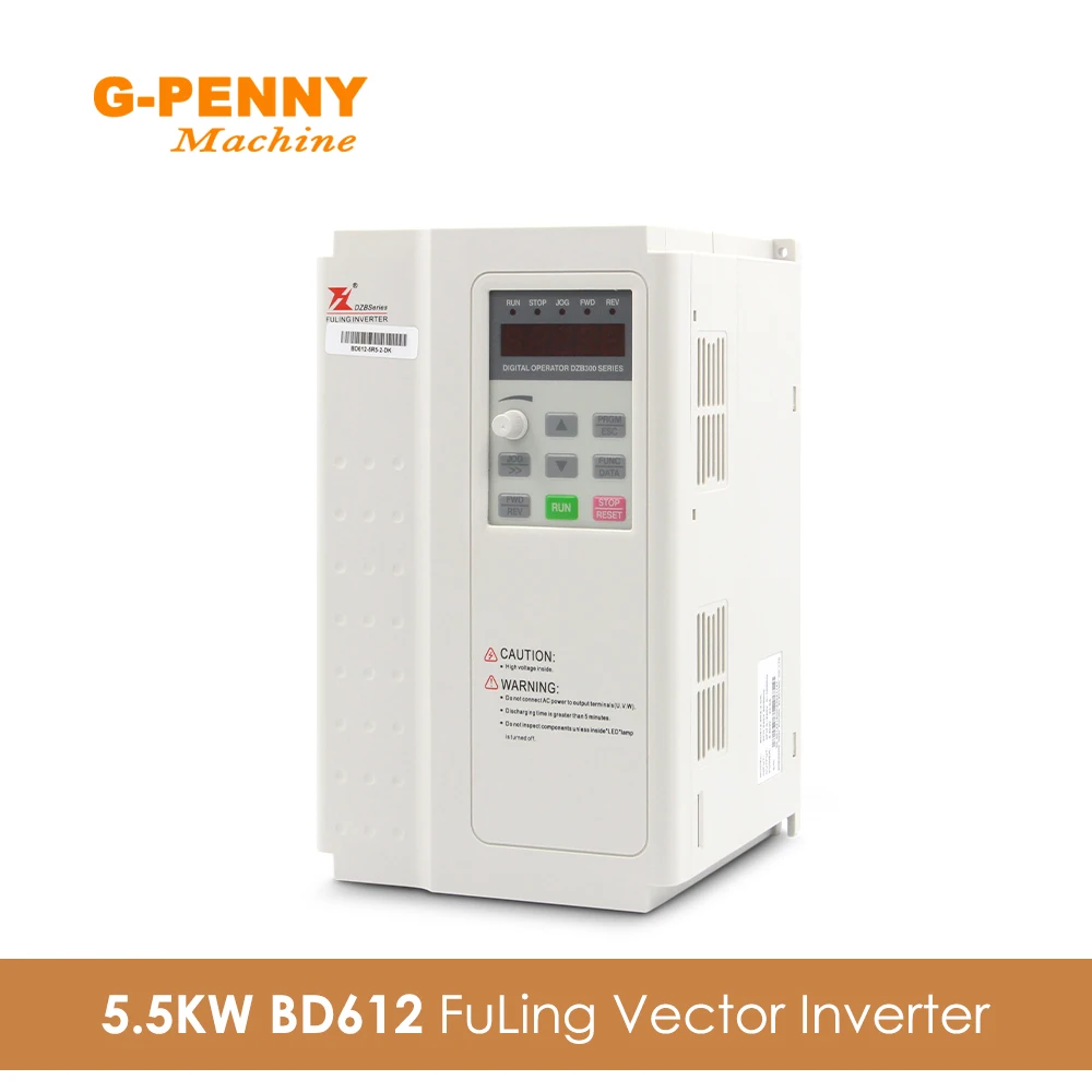 

FULING Inverter VFD 5.5KW 220V/380V Variable Frequency Drive for spindle motor speed control 1000Hz 3-phase output 7A Current