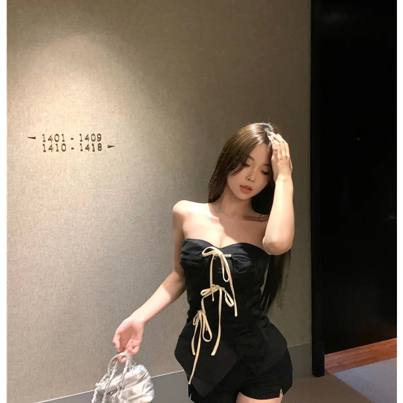 Летняя женская одежда популярный сексуальный топ для девушек с завязкой на груди