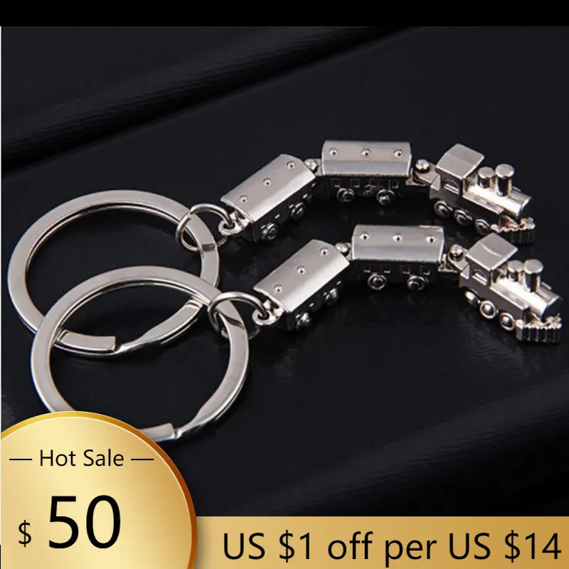 

Creative Metal Movable Joint Mini Train Model Alloy Keychains Metal Keyring